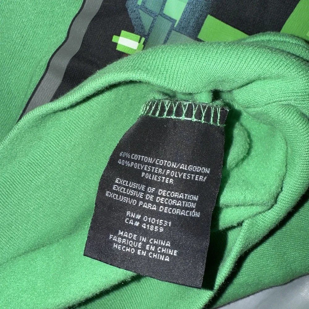 Minecraft Christmas‎ Green Sweatshirt Boys XL